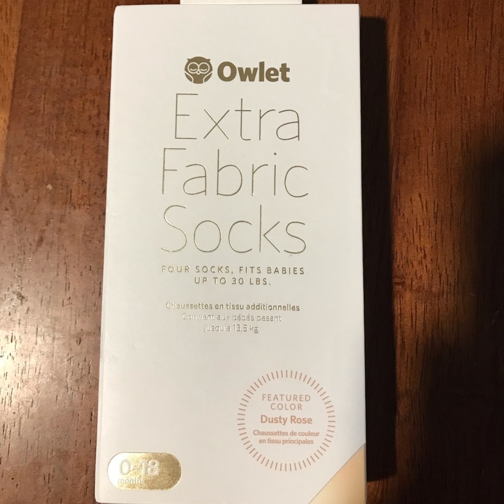 Owlet Extra Fabric Socks Dusty Rose